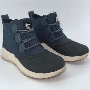 Sorel Out and About Waterproof Boots Blue Youth Size 6.5 US Lace Up